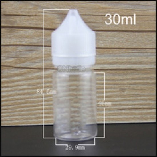 Gorilla 30 ml v3 tıpa kapakta şeffaf şişe (5 Adet)